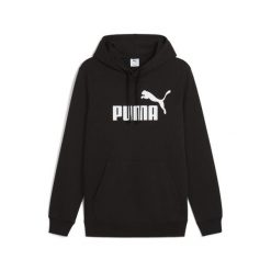 Młodzieżowa bluza z kapturem Essentials z logo No. 1 PUMA Black. Czarna bluzy sportowe Puma, m, bez wzorów, z materiału, z kapturem. Za 290.00 zł.