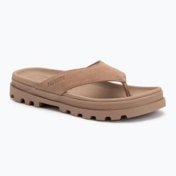 Japonki Palladium Dunelite Azur Sde. Brązowe klapki Palladium, w ażurowe wzory, bez obcasa. Za 289.99 zł.