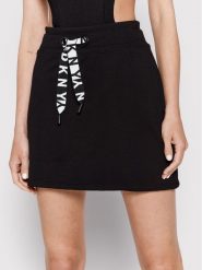 DKNY Sport Spódnica dresowa DP2S5017 Czarny Regular Fit. Czarne spódnice DKNY Sport, s, bez wzorów, z bawełny, sportowe, mini, sportowe. Za 129.99 zł.