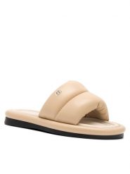 Gino Rossi Klapki ALMERIA-01 Beżowy. Brązowe klapki Gino Rossi, bez wzorów, ze skóry, bez obcasa. Za 369.99 zł.