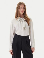 Calvin Klein Bluzka LV044D125G Beżowy Regular Fit. Brązowe bluzki Calvin Klein, xxs, bez wzorów, z syntetyku, bez kołnierzyka, bez ramiączek. Za 469.99 zł.