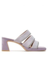 Caprice Klapki 9-27211-42 Fioletowy. Fioletowe klapki Caprice, bez wzorów, ze skóry, bez obcasa. Za 238.99 zł.