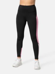 KARI TRAA Legginsy sportowe "Molly" w kolorze czarno-jasnoróżowym rozmiar: XS. Czarne legginsy Kari Traa, xs, bez wzorów, z podwyższonym stanem, outdoorowe. Za 123.25 zł.