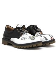 Goby Trzewiki w kolorze czarno-białym rozmiar: 38. Białe półbuty sznurowane Goby, bez wzorów, eleganckie, bez obcasa, bez zapięcia. Za 252.99 zł.