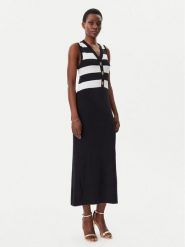 LOLA CASADEMUNT Sukienka dzianinowa LS2516001 Czarny Slim Fit. Czarne sukienki LOLA CASADEMUNT, s, bez wzorów, z dzianiny, bez kołnierzyka, bez ramiączek. Za 379.99 zł.
