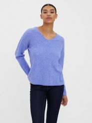 Vero Moda Sweter w kolorze niebieskim rozmiar: XS. Niebieskie swetry Vero Moda, xs, bez wzorów, bez ramiączek. Za 57.20 zł.