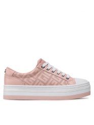Guess Trampki Bells3 FL5B3L ELE12 Różowy. Czerwone trampki Guess, z aplikacjami, ze skóry, bez zapięcia. Za 269.99 zł.