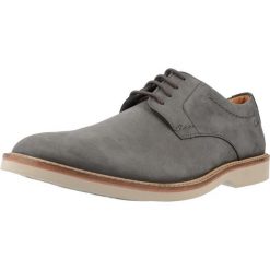 Buty CLARKS ATTICUS LTLACE Szary. Szare trekkingi Clarks, ze skóry, trekkingowe. Za 331.99 zł.
