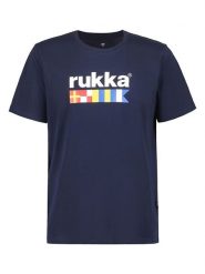 Rukka Koszulka "Valkoja" w kolorze granatowym rozmiar: S. Niebieskie bluzki Rukka, s, bez wzorów, bez kołnierzyka, bez ramiączek. Za 57.47 zł.