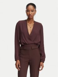 Elisabetta Franchi Body CB-007-62E2-V420 Brązowy ciemny Regular Fit. Brązowe body Elisabetta Franchi, bez wzorów, z wiskozy. Za 1,789.00 zł.