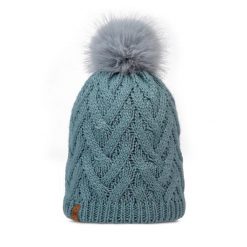 Czapka BUFF KNITTED & FLEECE BAND BEANIE CARYN. Niebieskie czapki Buff, bez wzorów. Za 159.99 zł.