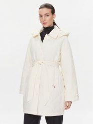 Tommy Hilfiger Płaszcz przejściowy WW0WW40469 Beżowy Relaxed Fit. Brązowe płaszcze TOMMY HILFIGER, xl, bez wzorów, z syntetyku, bez kaptura. Za 749.99 zł.