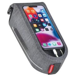 Wodoodporna torba na ramę z kieszonką na smartfon Klickfix. Szare torby na ramię KLICKFIX, bez wzorów, na ramię, bez dodatków. Za 383.00 zł.