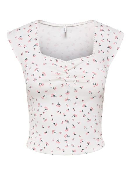 ONLY Top w kolorze białym rozmiar: XS. Białe topy Only, xs, bez wzorów, bez kołnierzyka, bez ramiączek. Za 61.89 zł.