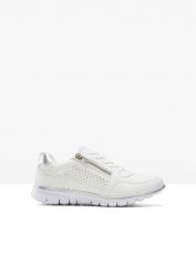 Sneakersy z zamkiem. Białe obuwie sportowe bonprix, bez zapięcia. Za 124.99 zł.