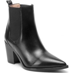 Botki UNISA - Manila Na Black Napasilk B. Czarne botki Unisa, bez wzorów, z materiału, bez obcasa, na obcasie, bez zapięcia. Za 549.00 zł.