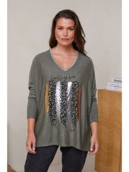 Curvy Lady Sweter w kolorze khaki rozmiar: 44/46. Brązowe swetry Curvy Lady, bez wzorów, z bawełny, bez ramiączek. Za 106.13 zł.