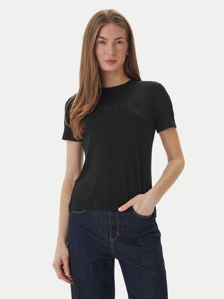 Guess T-Shirt O6GI00 KBF92 Czarny Regular Fit. Czarne t-shirty Guess, xl, z aplikacjami, bez kołnierzyka, bez ramiączek. Za 134.99 zł.