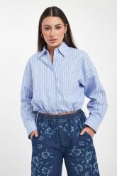 Koszula damska w paski Cammie PINKO. Koszule Pinko, bez wzorów, bez kołnierzyka, bez ramiączek. Za 1,059.00 zł.