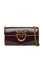PINKO Torebka Love One Wallet C PE25 PLTT 100062 A1UV Bordowy. Czerwone torebki klasyczne Pinko, bez wzorów, ze skóry, bez dodatków. Za 969.99 zł.