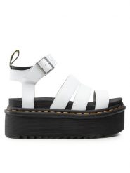Dr. Martens Sandały Blaire Quad 27296100 Biały. Białe sandały Dr. Martens, bez wzorów, ze skóry, bez obcasa, na koturnie, bez zapięcia. Za 419.99 zł.