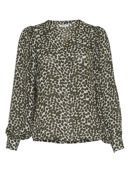 MOSS COPENHAGEN Bluzka "Eldana Rikkelie" w kolorze khaki rozmiar: S. Brązowe bluzki Moss Copenhagen, s, bez wzorów, bez kołnierzyka, bez ramiączek. Za 100.52 zł.