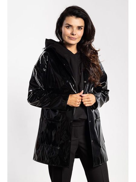 Awama Płaszcz przeciwdeszczowy w kolorze czarnym rozmiar: M. Czarne kurtki sportowe Awama, m, bez wzorów, bez kaptura, outdoorowe. Za 222.94 zł.