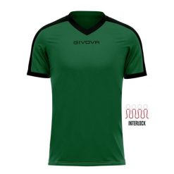 Koszulka piłkarska dla dorosłych Givova Revolution Interlock. Czarne bluzki Givova, bez wzorów, sportowe, bez kołnierzyka, bez ramiączek. Za 159.99 zł.