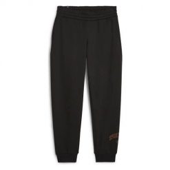 Spodnie sportowe damskie Puma Ess+ Logo Lab. Czarne spodnie dresowe Puma, m, bez wzorów, z dresówki. Za 252.00 zł.