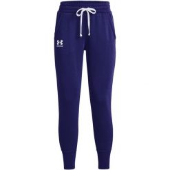 Spodnie fitness damskie Under Armour Rival Fleece Joggers. Niebieskie spodnie sportowe Under Armour, m, bez wzorów, na fitness i siłownię. Za 191.88 zł.