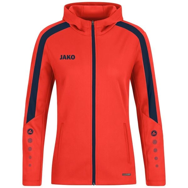 Damska bluza dresowa z kapturem Jako Power. Czerwone bluzy JAKO, bez wzorów, z dresówki, z kapturem. Za 325.75 zł.