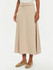 Tatuum Spódnica midi Ormi T2418.176B Beżowy Regular Fit. Brązowe spódnice Tatuum, bez wzorów, z wiskozy, midi. Za 159.99 zł.