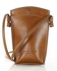 Ekskluzywne etui na telefon mała torebka skórzana MARCO MAZZINI brązowa. Brązowe shopper bez wzorów, ze skóry, małe, bez dodatków. Za 353.99 zł.