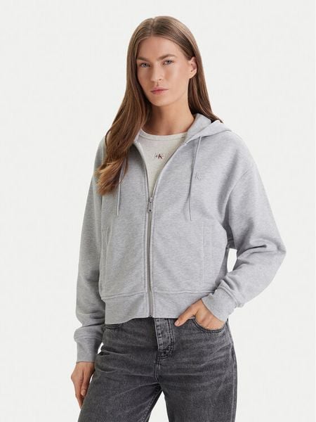 Calvin Klein Jeans Bluza Monogram LV047F208G Szary Relaxed Fit. Szare bluzy Calvin Klein Jeans, xs, bez wzorów, z bawełny, bez kaptura. Za 449.99 zł.