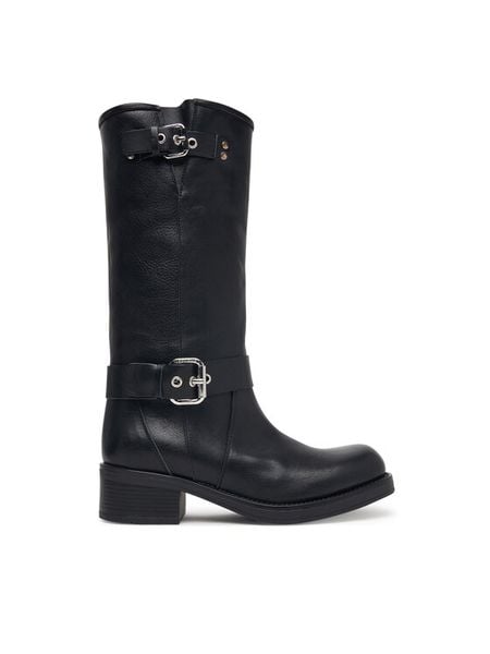 Weekend Max Mara Kozaki Addobbo 2625796034 Czarny. Czarne kozaki Weekend Max Mara, ze skóry, bez obcasa, na płaskiej podeszwie, bez zapięcia. Za 2,134.00 zł.