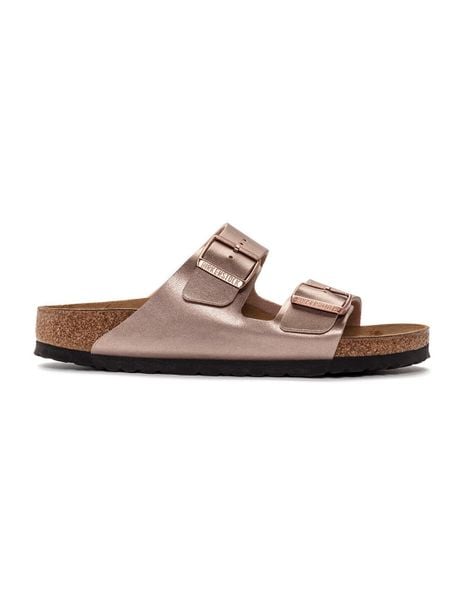 Sandały BIRKENSTOCK Arizona BF. Żółte sandały Birkenstock, bez wzorów, ze skóry, bez obcasa, bez zapięcia. Za 391.40 zł.