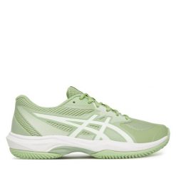 Buty do tenisa Asics. Zielone obuwie sportowe Asics, bez zapięcia, tenisowe. Za 339.99 zł.