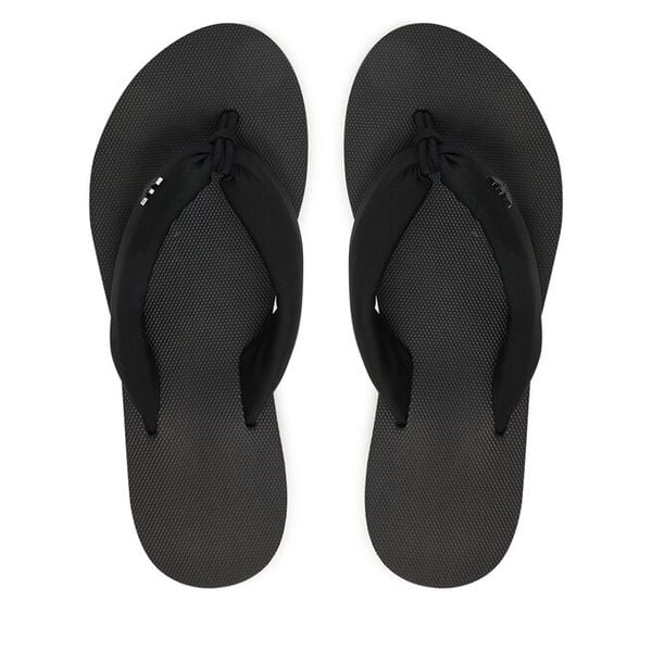 Japonki Emporio Armani. Czarne klapki Emporio Armani, bez wzorów, bez obcasa. Za 298.99 zł.