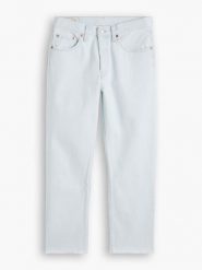 Levi´s Dżinsy "501® Crop" - Regular fit - w kolorze błękitnym rozmiar: W23/L26. Niebieskie jeansy l, z aplikacjami, z podwyższonym stanem. Za 171.28 zł.