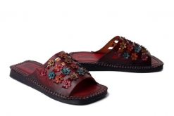 Artiker Relaks 58C1005 dark brown, klapki damskie. Brązowe klapki Artiker Relaks, bez wzorów, ze skóry, bez obcasa. Za 274.90 zł.