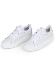Anna Morellini Skórzane sneakersy "Antilina" w kolorze białym rozmiar: 36. Białe trampki Anna Morellini, bez wzorów, bez zapięcia. Za 224.52 zł.