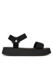 Calvin Klein Jeans Sandały Sandal Velcro Webbing Mg YW0YW01693 Czarny. Czarne sandały Calvin Klein Jeans, bez wzorów, z jeansu, bez obcasa, na koturnie, bez zapięcia. Za 209.99 zł.