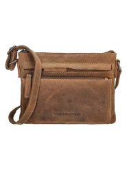 HIDE & STITCHES Skórzna torebka w kolorze jasnobrązowym - 23 x 17 x 5 cm rozmiar: onesize. Brązowe torby na ramię HIDE & STITCHES, bez wzorów, z materiału, na ramię, bez dodatków. Za 126.99 zł.