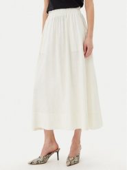 YAS Spódnica maxi Flaxy 26036370 Biały Regular Fit. Białe spódnice YAS, bez wzorów, z wiskozy, maxi. Za 169.99 zł.