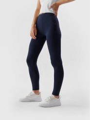 4F Legginsy 4FAW23TTIGF108 Granatowy Regular Fit. Niebieskie legginsy 4f, s, bez wzorów, z bawełny. Za 49.99 zł.