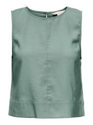 ONLY Bluzka w kolorze zielonym rozmiar: XL. Zielone bluzki Only, xl, bez wzorów, bez kołnierzyka, bez ramiączek. Za 88.02 zł.