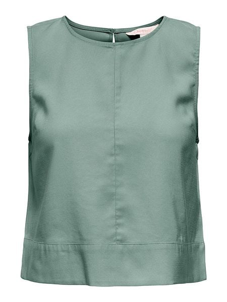 ONLY Bluzka w kolorze zielonym rozmiar: XL. Zielone bluzki Only, xl, bez wzorów, bez kołnierzyka, bez ramiączek. Za 89.95 zł.