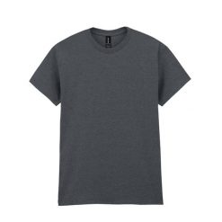 Ciężka Bawełniana Koszulka Unisex Dla Dorosłych. Szare bluzki GILDAN, xl, bez wzorów, z bawełny, sportowe, bez kołnierzyka, bez ramiączek. Za 51.99 zł.