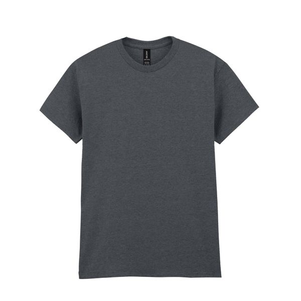 Ciężka Bawełniana Koszulka Unisex Dla Dorosłych. Szare bluzki GILDAN, xl, bez wzorów, z bawełny, sportowe, bez kołnierzyka, bez ramiączek. Za 55.99 zł.