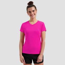 Funkcjonalna koszulka damska Rogelli PROMOTION LADY. Czerwone koszulki sportowe Rogelli, bez wzorów, bez ramiączek. Za 51.00 zł.